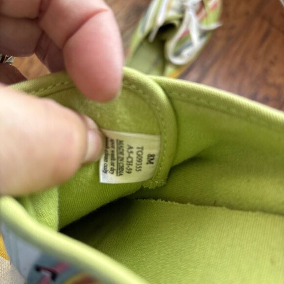 Tommy Girl by Tommy Hilfiger Sneaker Slides Canvas Striped Lace Up Size 8 - Picture 6 of 7